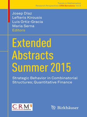 cover image of Extended Abstracts Summer 2015